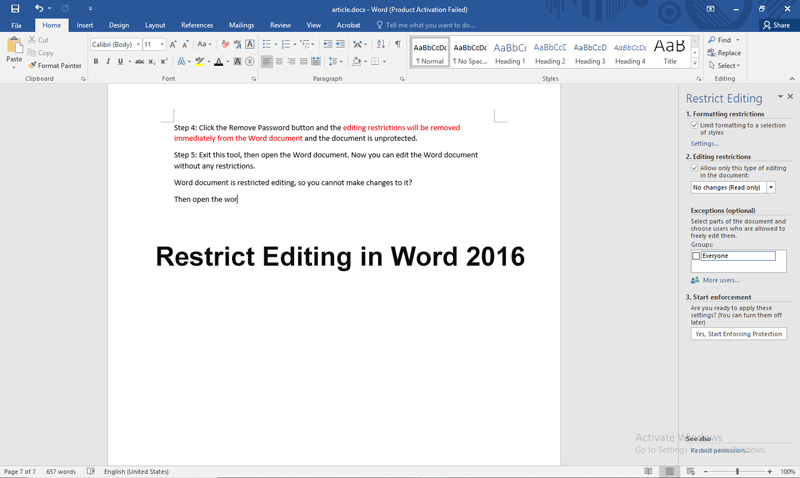 restrict editing greyed out word for mac 16.12